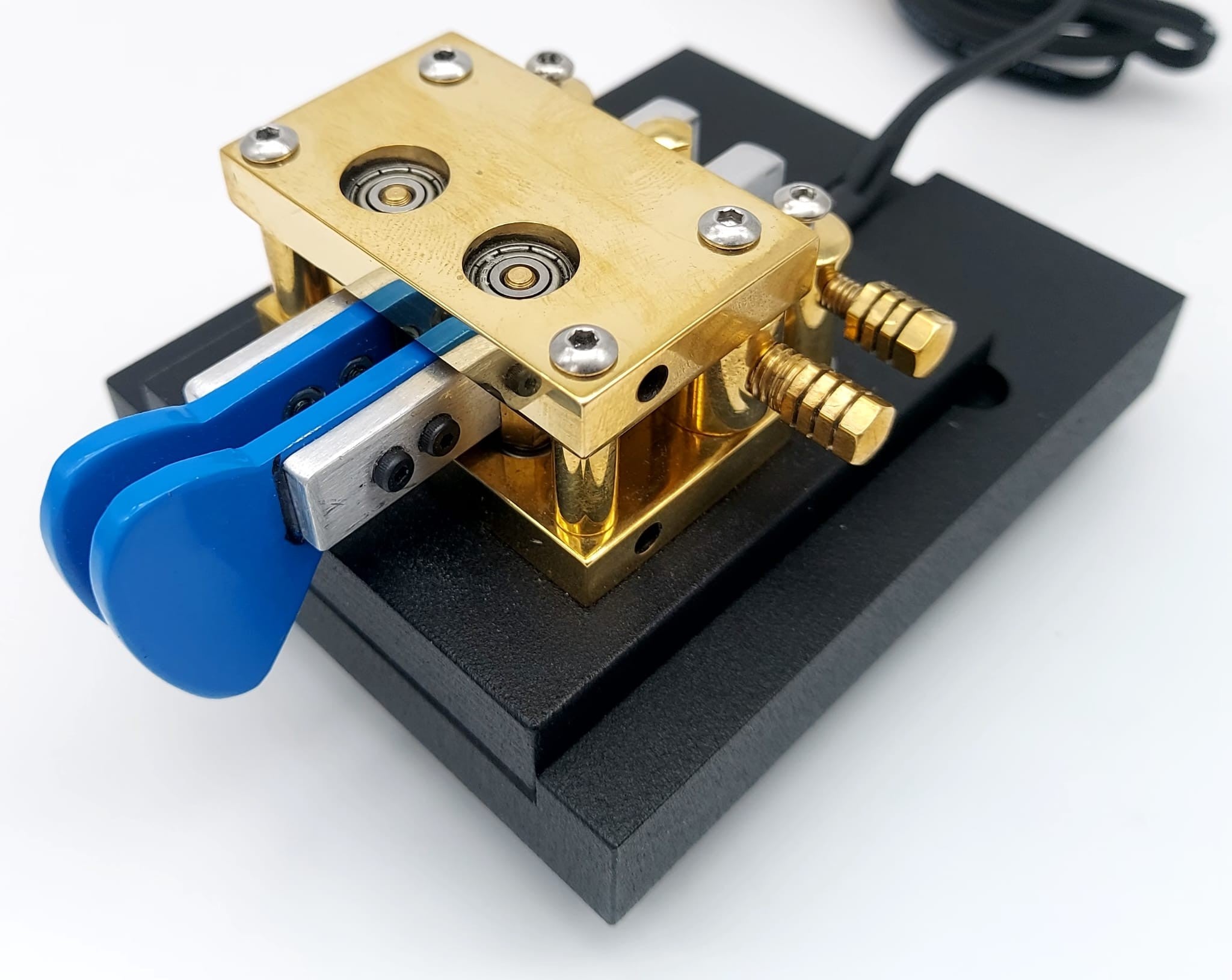 KA8KF Iambic dual paddle - tasto telegrafico con base staccabile per  stazione fissa o SOTA